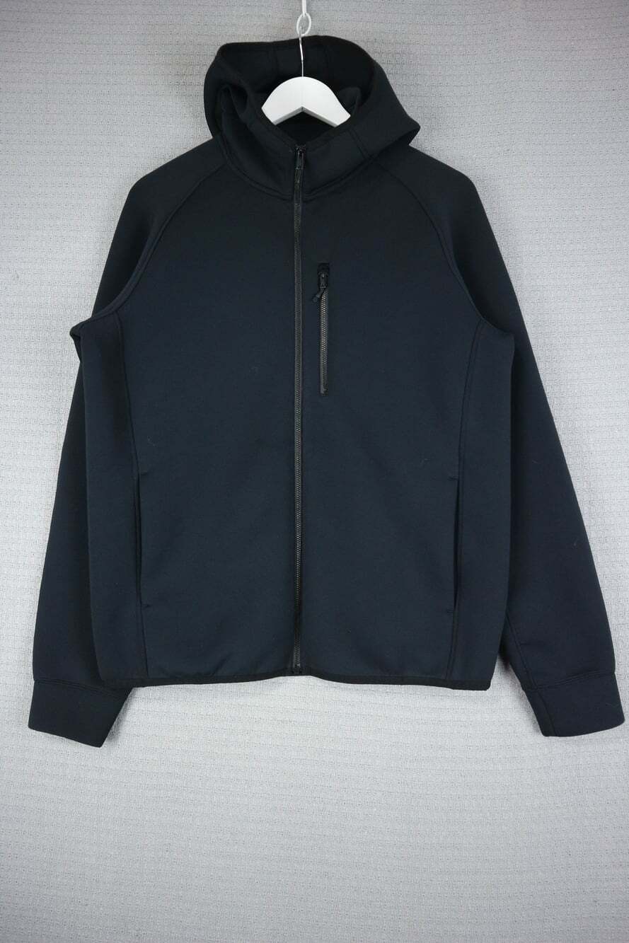 Uniqlo Stretch Dry Sweat Full Zip Hoodie Jacket Black Men's Size Medium